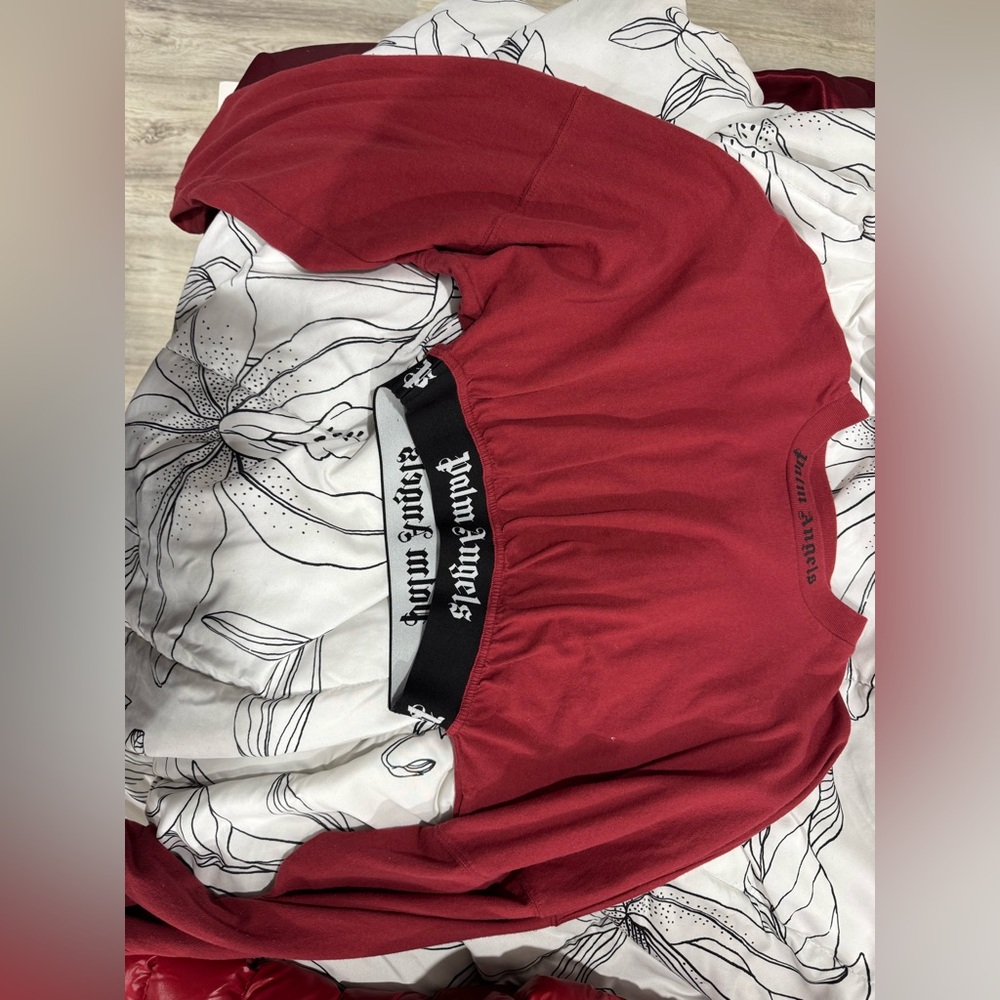 Palm Angels Cropped Logo Shirt